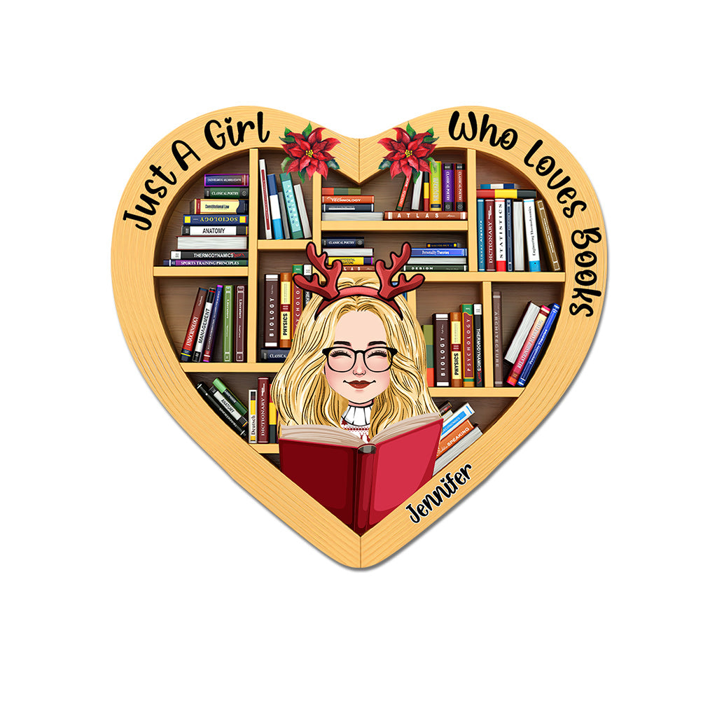 Juste une fille qui aime les livres - Autocollant de livre personnalisé complet