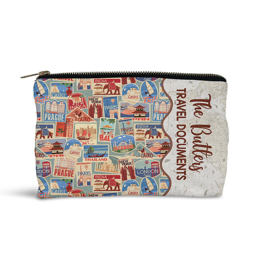 Documents de voyage familiaux - Pochette de voyage personnalisée