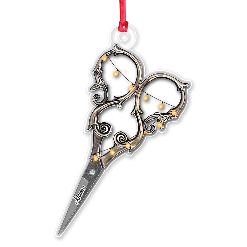 Collection d'articles de couture - Ornement de Noël transparent personnalisé