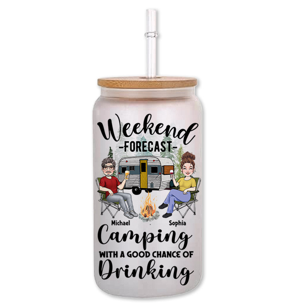 Prévisions du week-end - Verre à canette de camping personnalisé