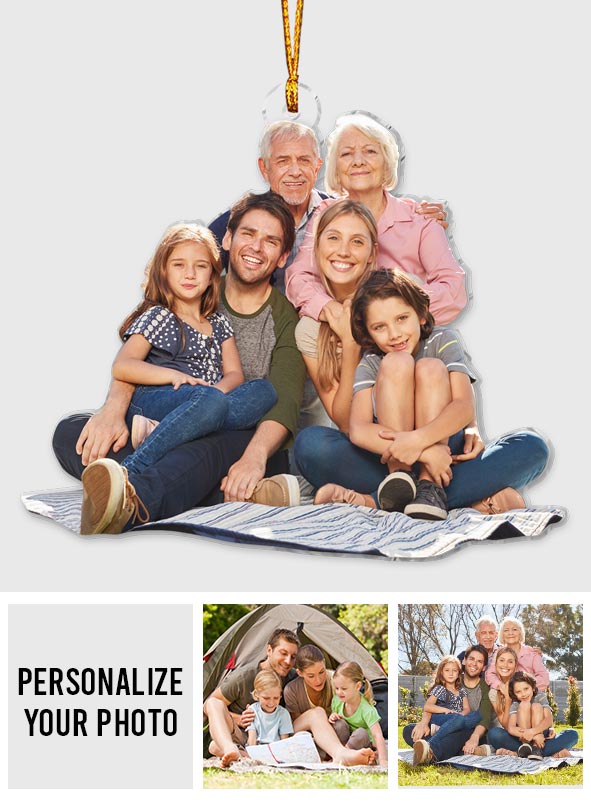 Cadeau photo à télécharger pour les grands-parents - Cadeau pour mamie, papi - Ornement transparent personnalisé