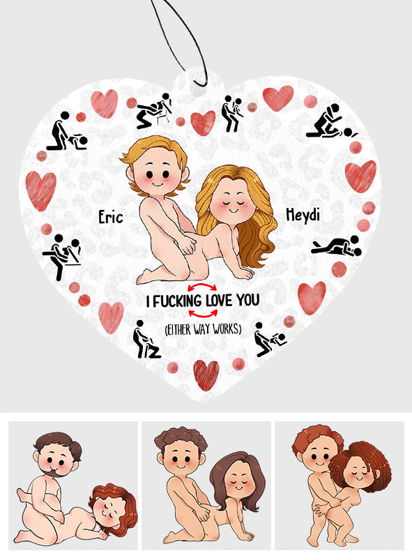 Je t'aime - cadeau pour mari, femme, petit ami, petite amie - Désodorisant personnalisé en forme de cœur