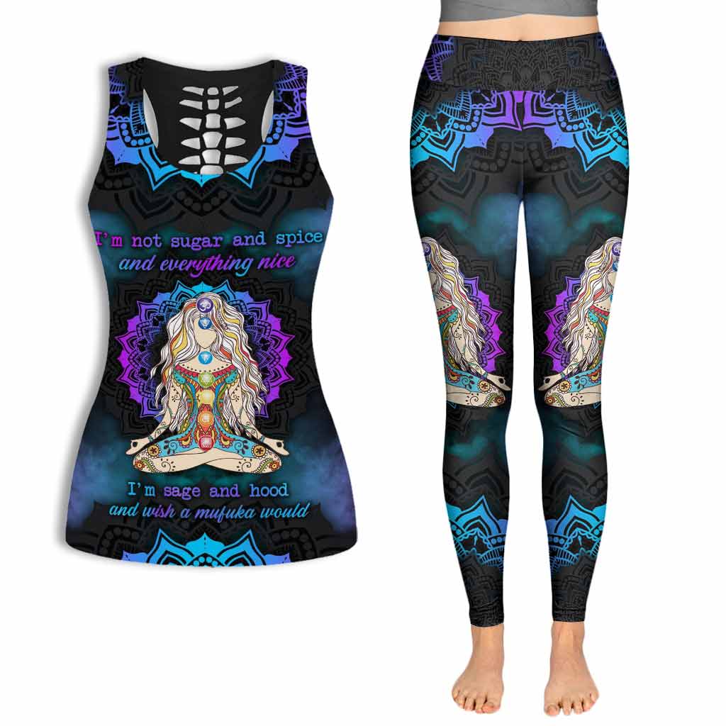 Je ne suis pas du sucre et des épices - Débardeur et legging Yoga Hollow