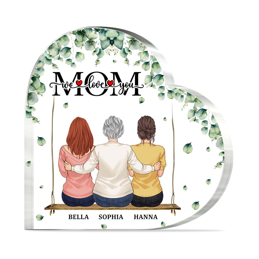 On t'aime, maman - Plaque acrylique personnalisée pour la fête des mères