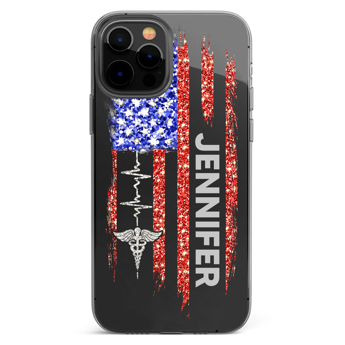 Vie d'infirmière - Étui de téléphone transparent personnalisé pour infirmière