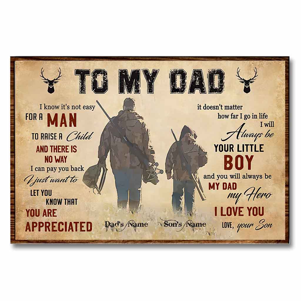 À mon père - Affiche de chasse personnalisée 1121