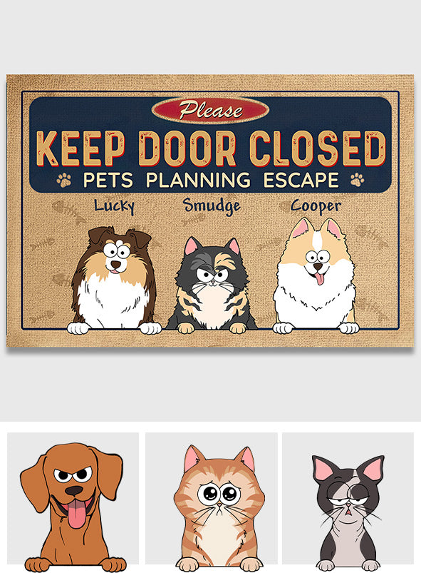 Don't Let Them Out - Personalized Dog Doormat