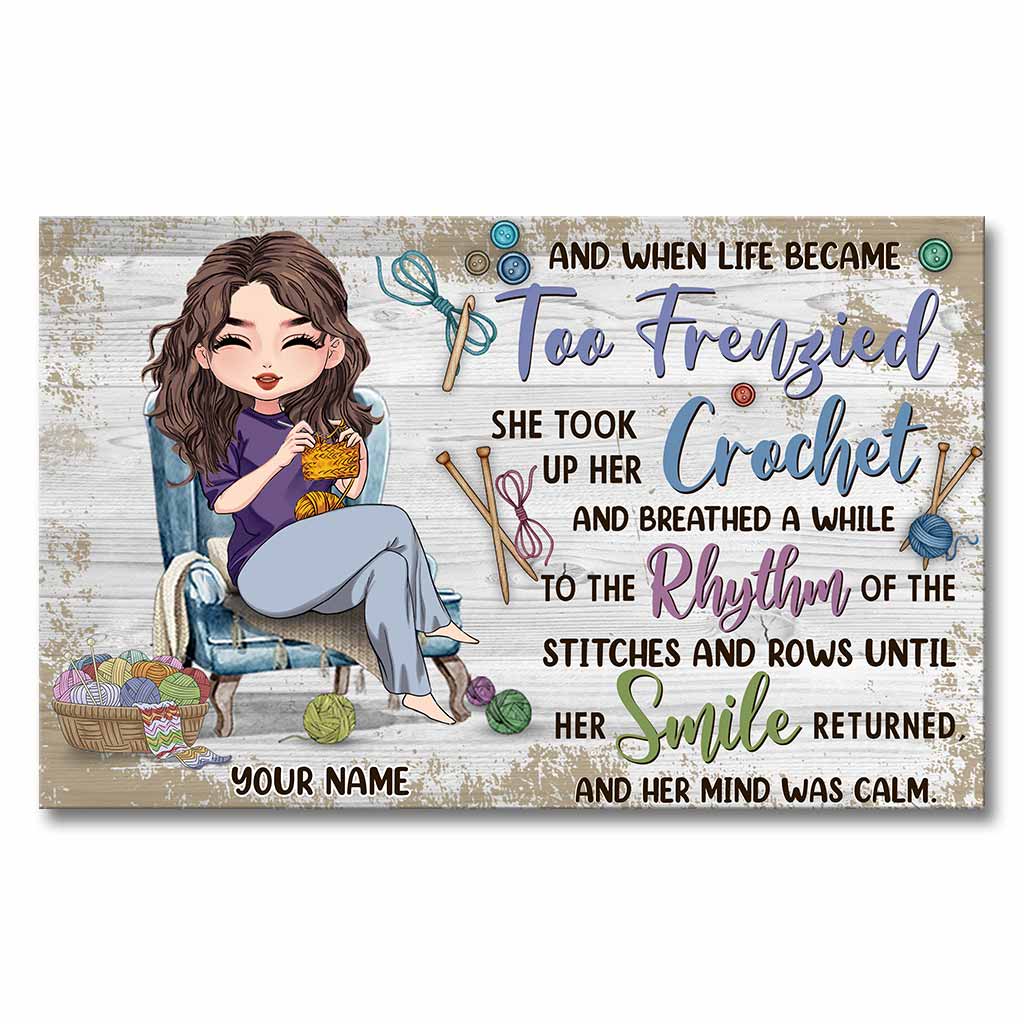 Et quand la vie est devenue trop frénétique - Toile et affiche personnalisées au crochet