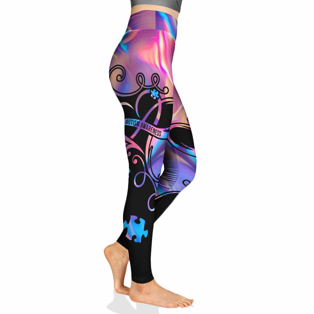 L'amour n'a pas besoin de mots - Leggings et débardeur ajouré pour la sensibilisation à l'autisme