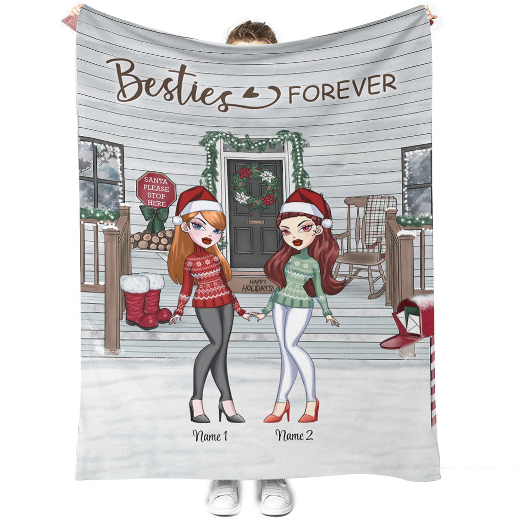 Couverture de Noël personnalisée Bestie - Bestie