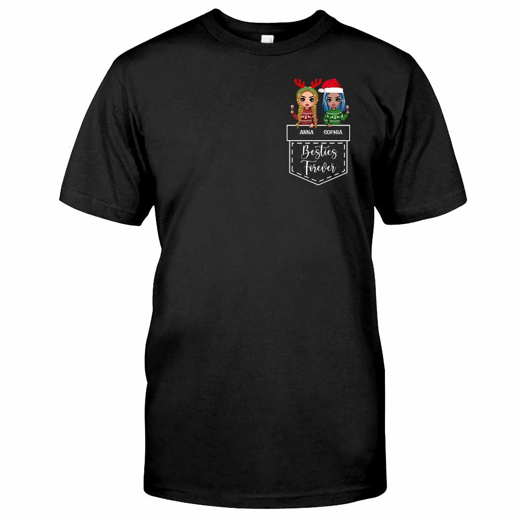 Bestie Forever - Personalized Christmas T-shirt and Hoodie