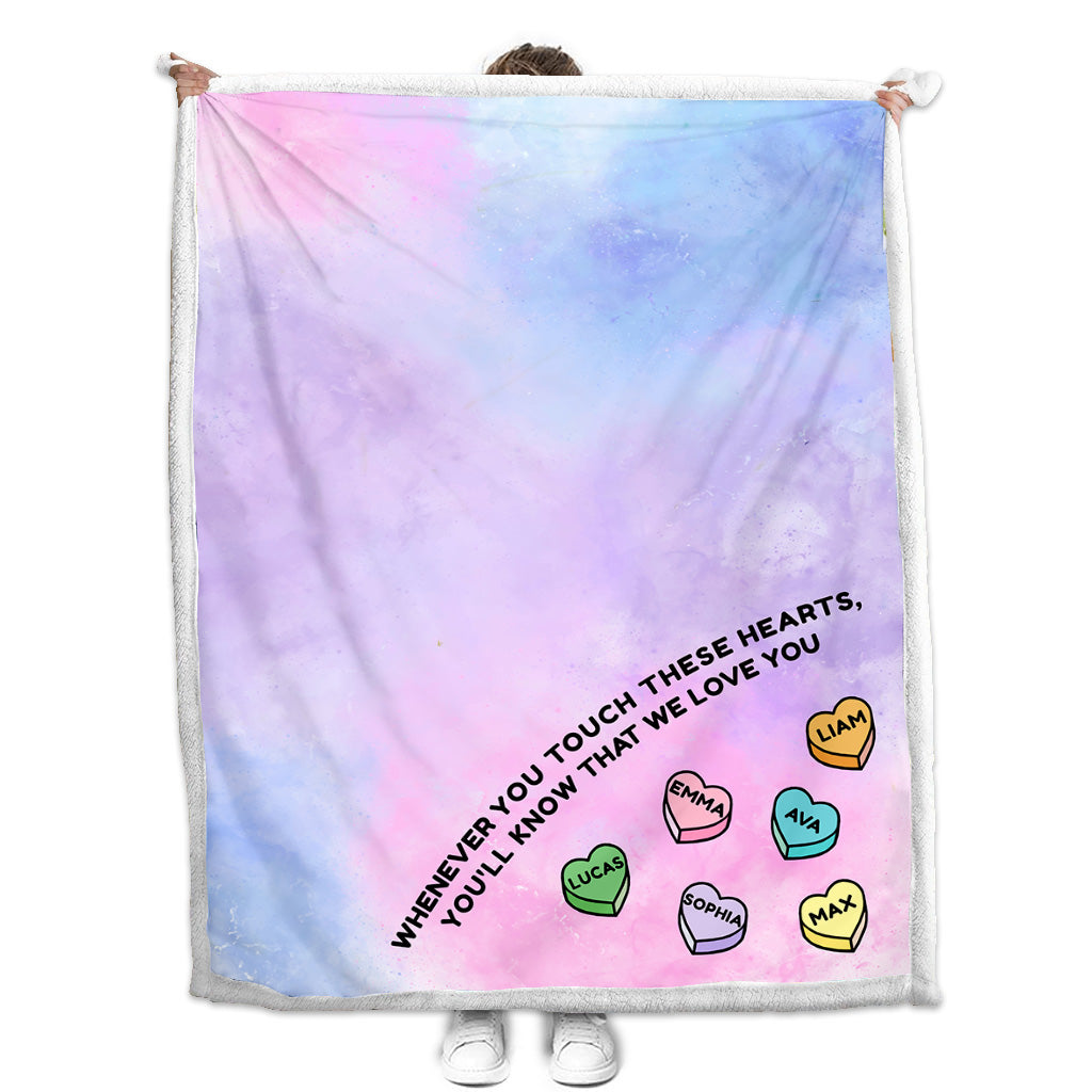 Grandma's Sweat Hearts - Personalized Valentine Grandma Blanket