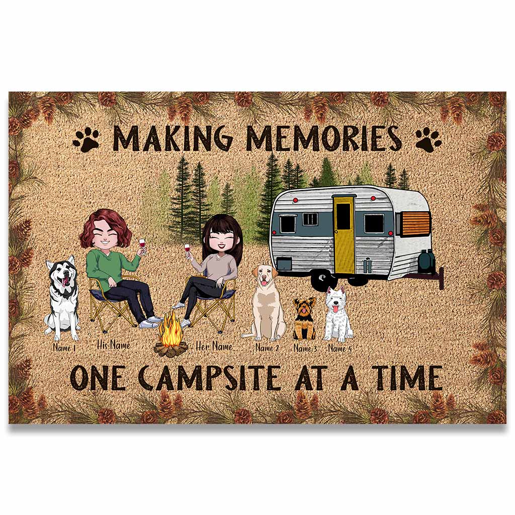 Life Is Better Around The Campfire - Personalized Camping Doormat