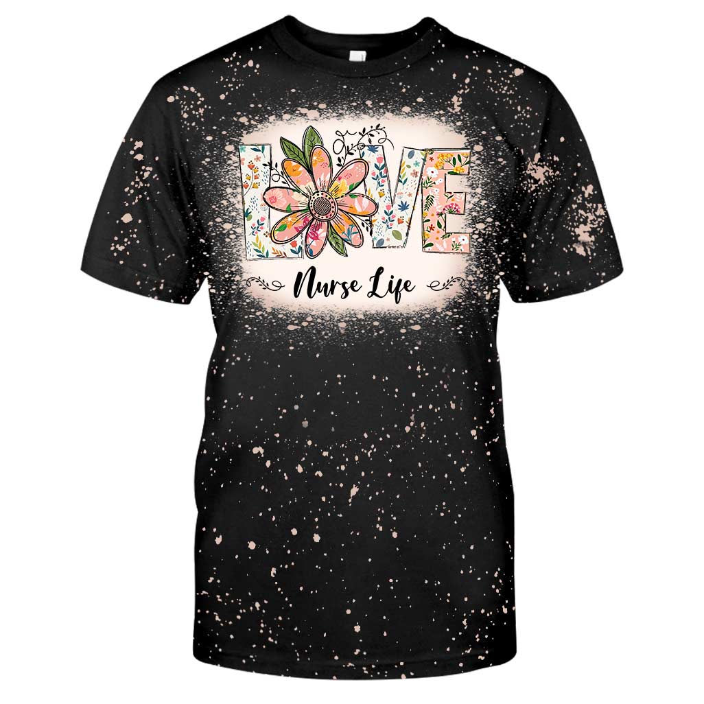 Love Nurse Life - Chemises décolorées personnalisées faites à la main