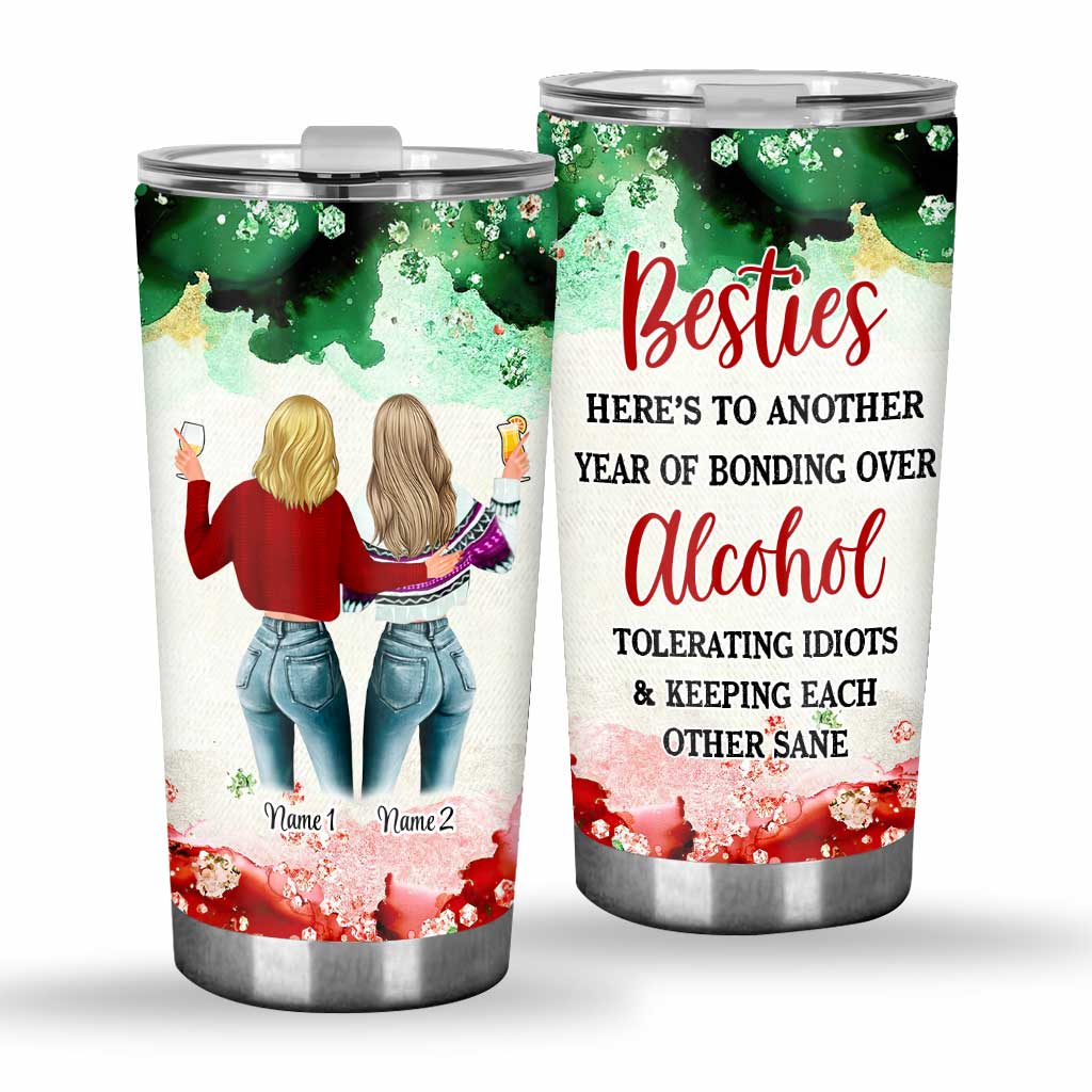 There Is No Greater Gift Than Friendship - Personalized Christmas Bestie Tumbler