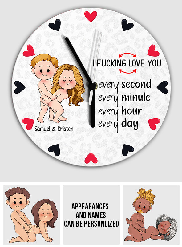 Je t'aime - cadeau pour mari, femme, petit ami, petite amie - Horloge murale personnalisée
