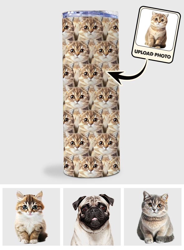 Gobelet isotherme personnalisé avec photo de chat ou de chien mignon - Cadeau idéal pour les amoureux des chats et des chiens