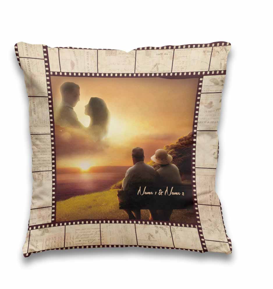 Pour toujours et à jamais - Coussin décoratif personnalisé pour couple