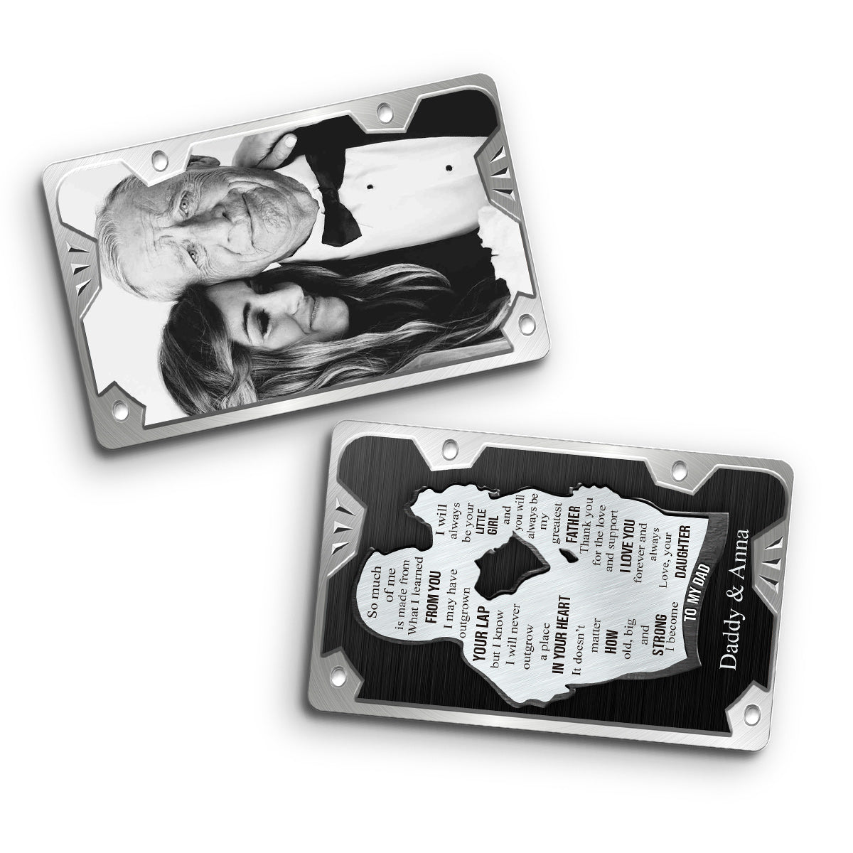 À mon papa - Carte personnalisée à insérer dans le portefeuille.