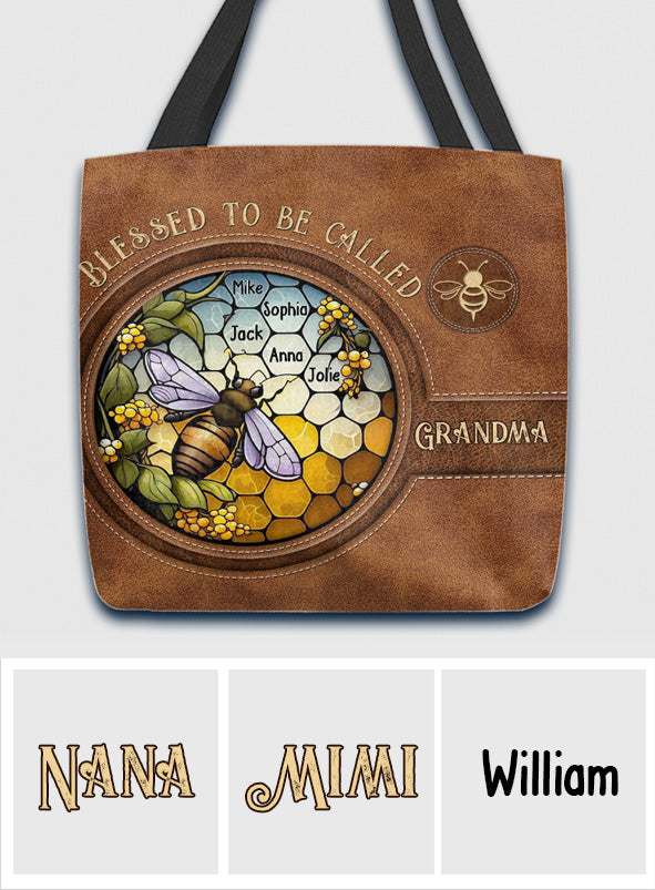 Quelle chance d'être appelée grand-mère/mamie/mémé... - Sac fourre-tout personnalisé pour grand-mère