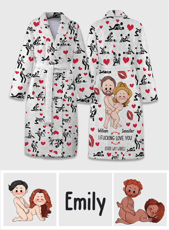 Je t'aime - Pyjama kimono personnalisé pour couple