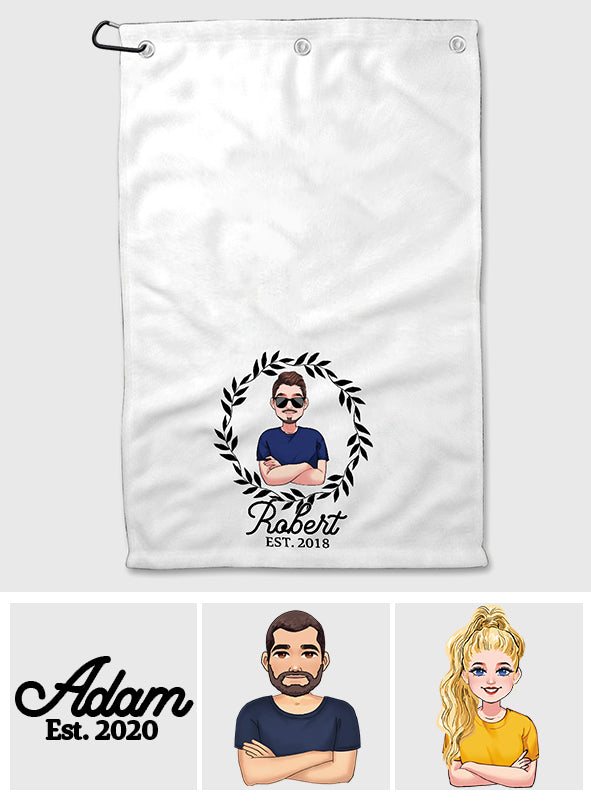 Nouvelle maison, nouvelle vie - Serviette de golf personnalisée pour pendaison de crémaillère