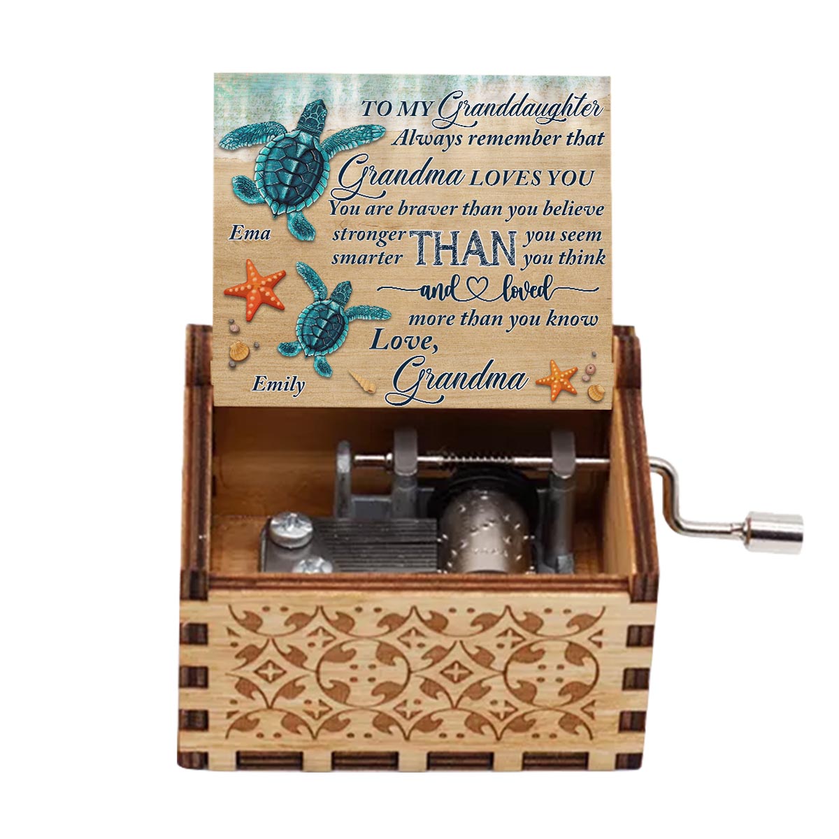 Always Remember That - Gift for grandma, mom, daughter, granddaughter, son, grandson, grandpa, dad - Personalized Hand Crank Music Box