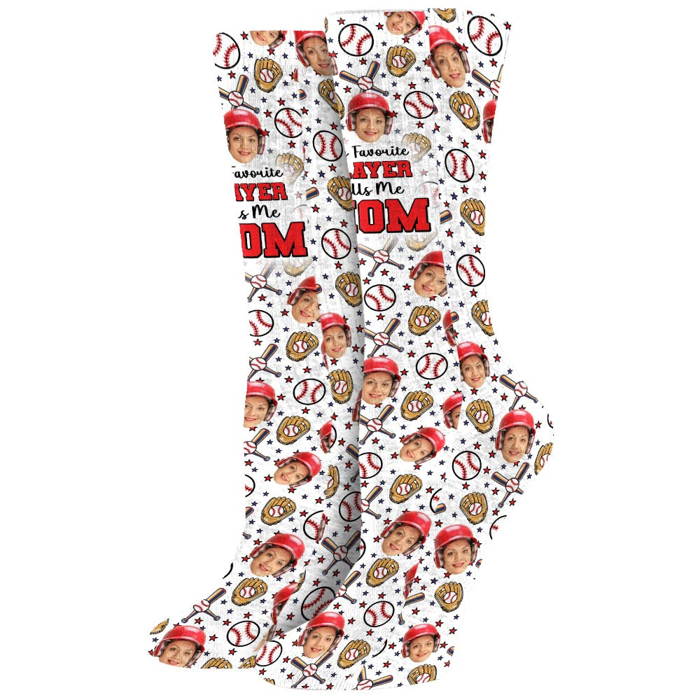 Mon joueur préféré - Chaussettes de baseball personnalisées