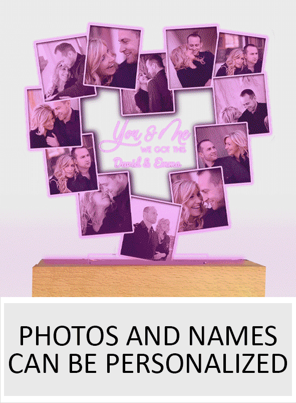 Toi et moi, on gère ! – Cadeau pour mari, femme, petit ami, petite amie – Plaque lumineuse personnalisée