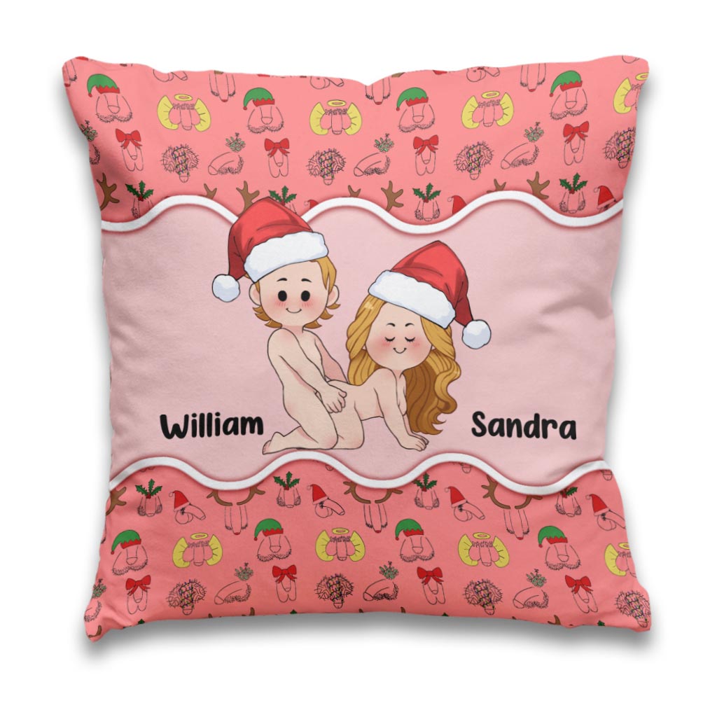 Tout ce que je veux pour Noël - Coussin décoratif personnalisé pour couple