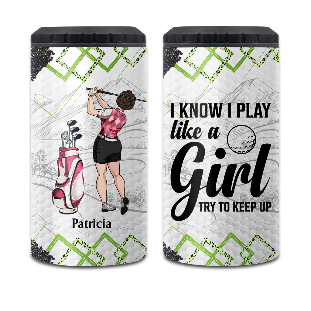 Cours de golf - Cadeau de golf pour elle, petite amie, épouse, fille - Refroidisseur de canettes personnalisé