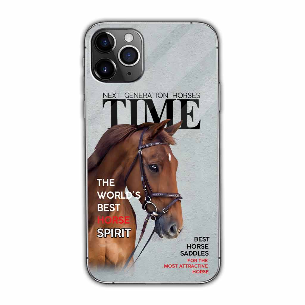 Couvertures de magazines - Étui de téléphone personnalisé avec motif cheval