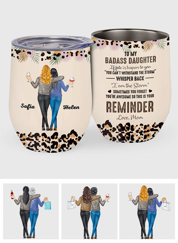 Tu es la tempête - Gobelet à vin personnalisé pour fille