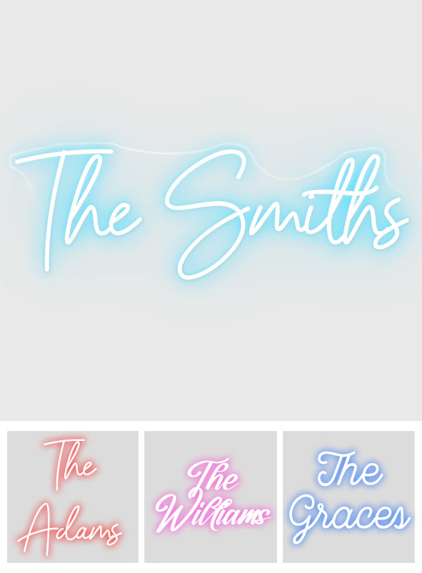 Texte personnalisé - Enseigne lumineuse familiale personnalisée