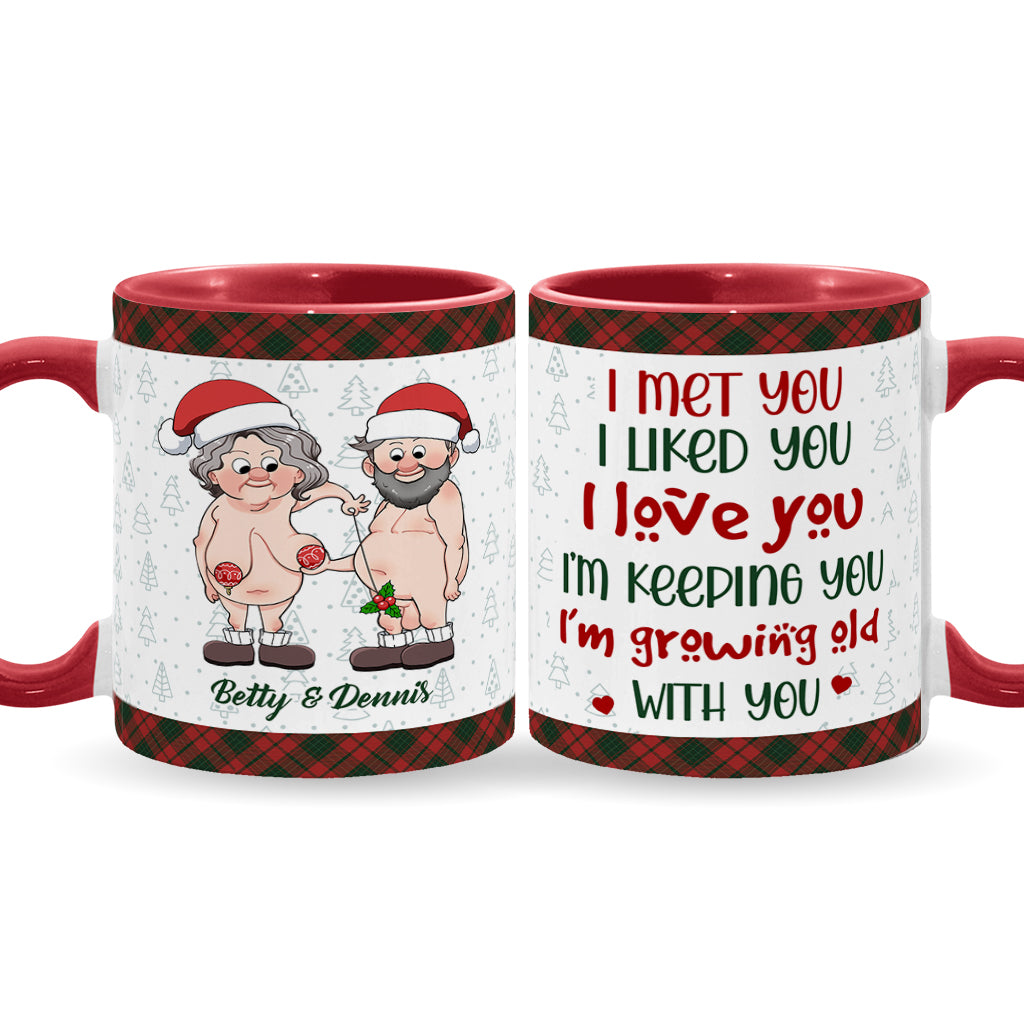 Je vieillis avec toi - Mug personnalisé pour couple