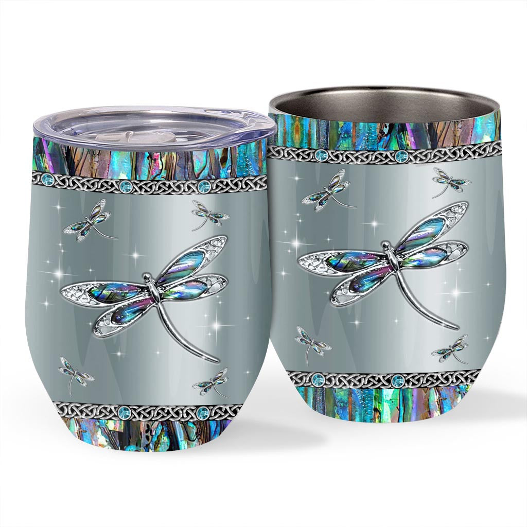 Mystery Dragonfly - Dragonfly Wine Tumbler
