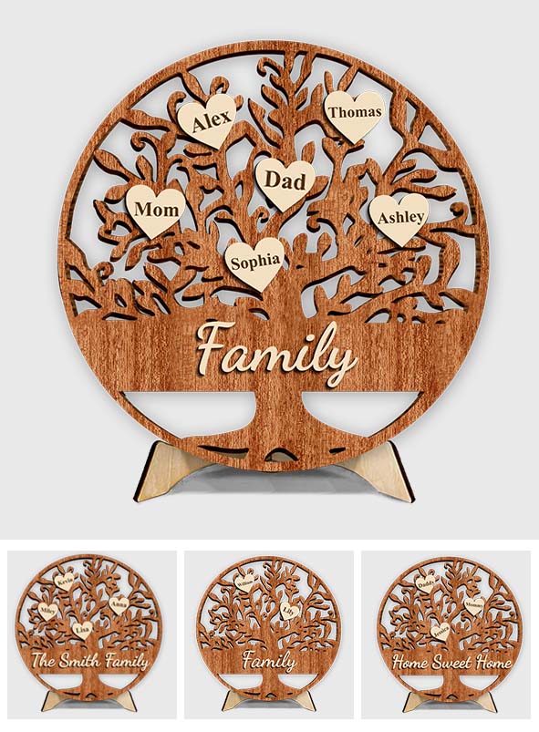 Family Is Forever - Personalized Family 2 Layered Wood Sign / Wood Plaque