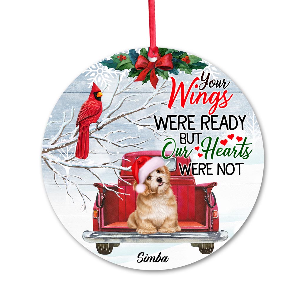 Tes ailes étaient prêtes, mais mon cœur ne l'était pas - Ornement personnalisé pour chien