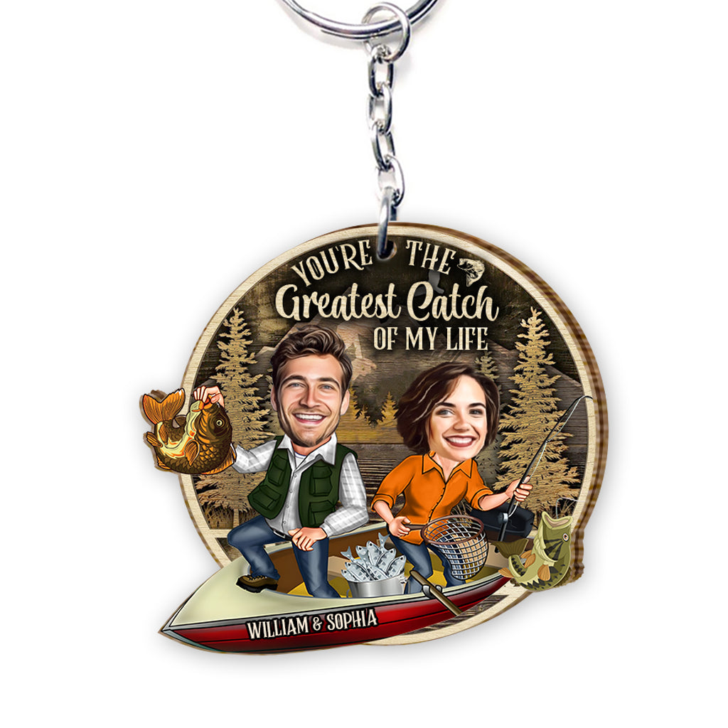 Tu es la plus belle prise de ma vie - Porte-clés de pêche personnalisé