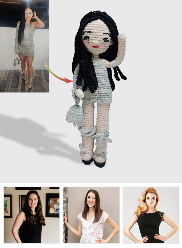 Votre poupée - Poupée tricotée à la main personnalisée pour belle-mère