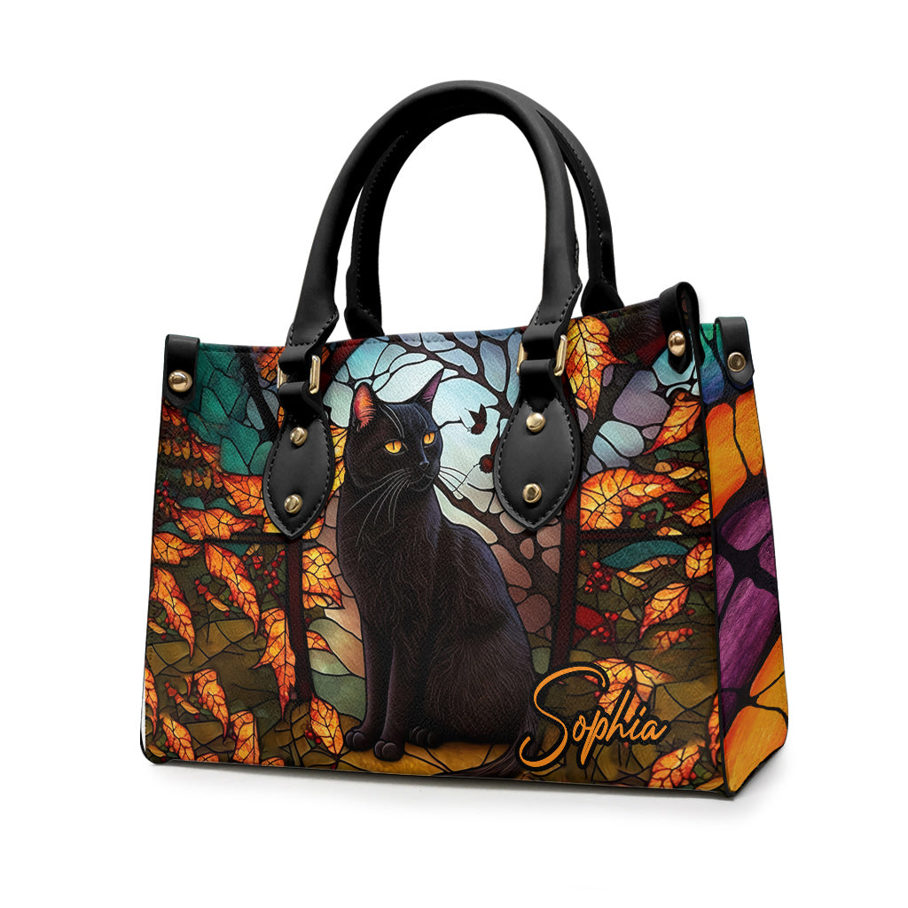 Sac à main en cuir Black Cat personnalisé