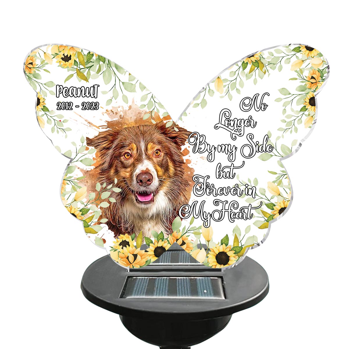 Si l'amour avait pu te sauver - Lampe solaire personnalisée pour jardin pour chien