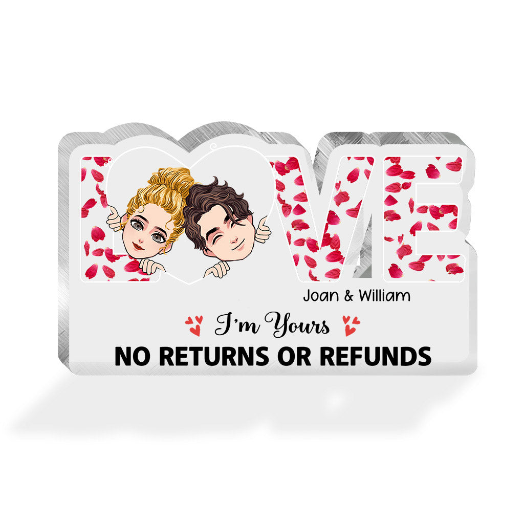 « This Is Us » - Cadeau pour couple (mari, femme, petit ami, petite amie, amoureux des chiens) - Plaque acrylique personnalisée.