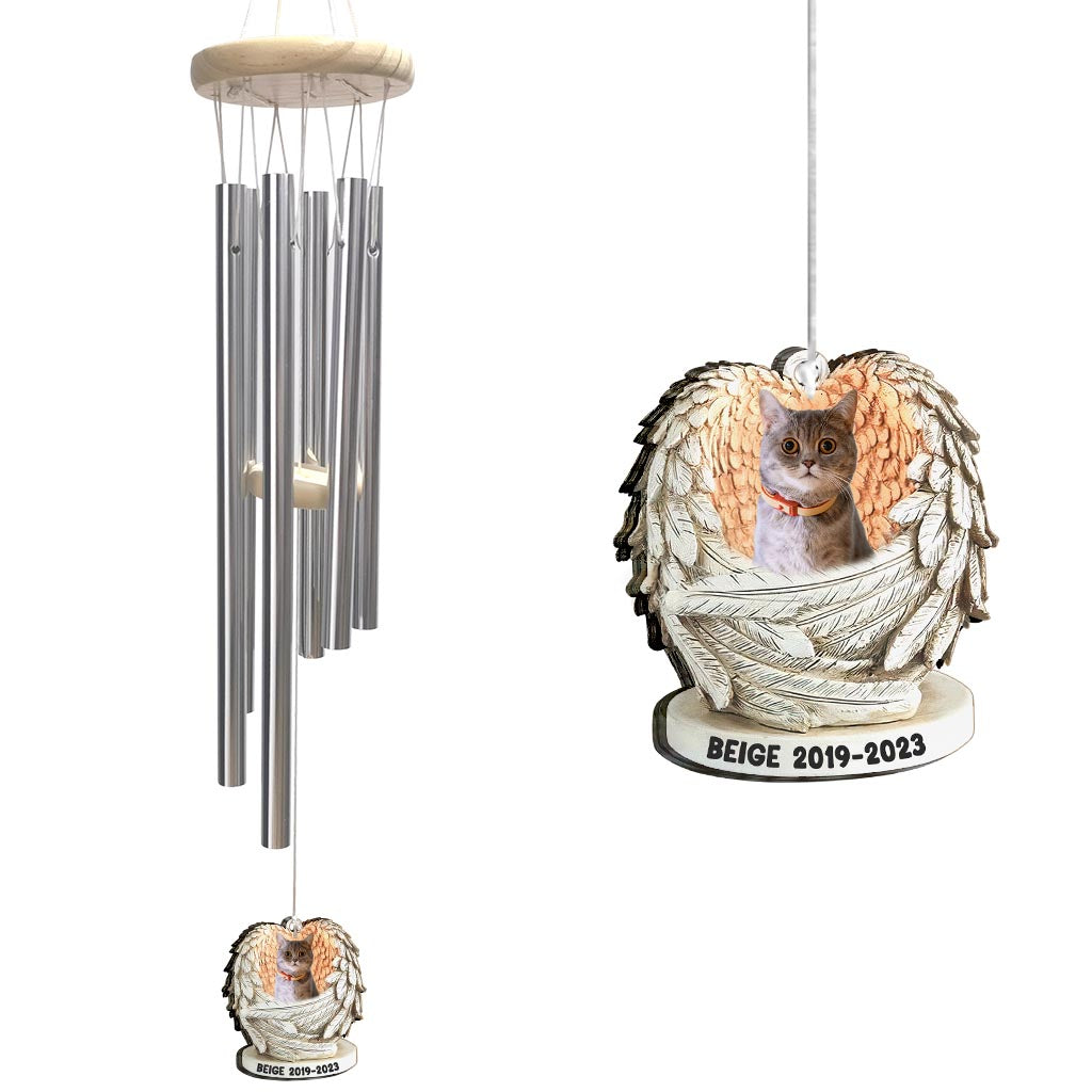 Mon ange - Cadeau pour la perte d'un chien ou d'un chat - Carillon éolien personnalisé