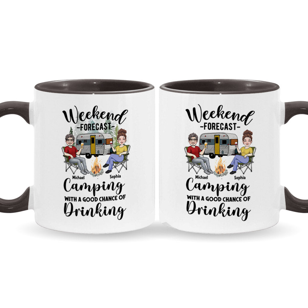 Prévisions du week-end - Mug personnalisé pour le camping