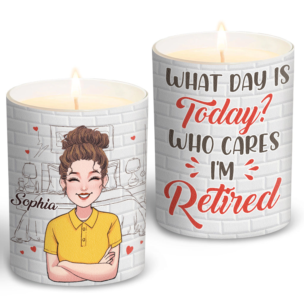 What Day Is Today - Personalized Retired Candle With Wooden Lid