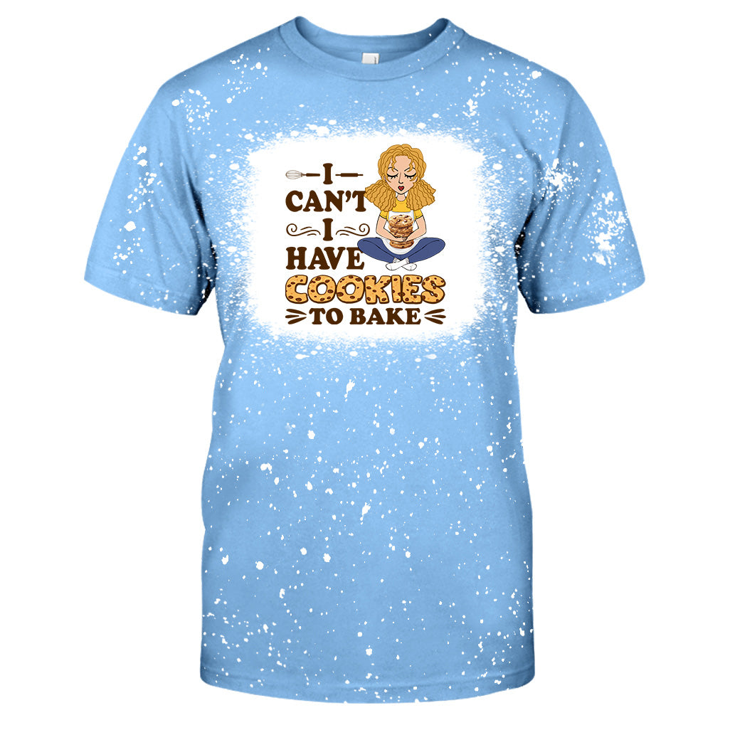 Je ne peux pas, j'ai des cookies à faire cuire - T-shirt délavé personnalisé pour la pâtisserie
