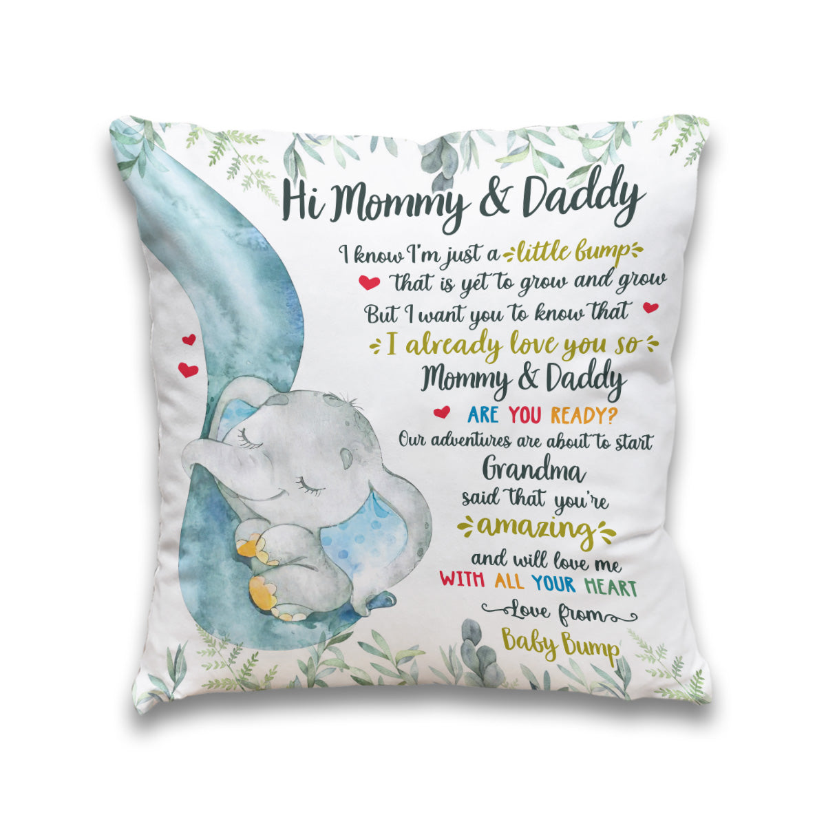 Coussin décoratif personnalisé « Amour de bébé » pour maman