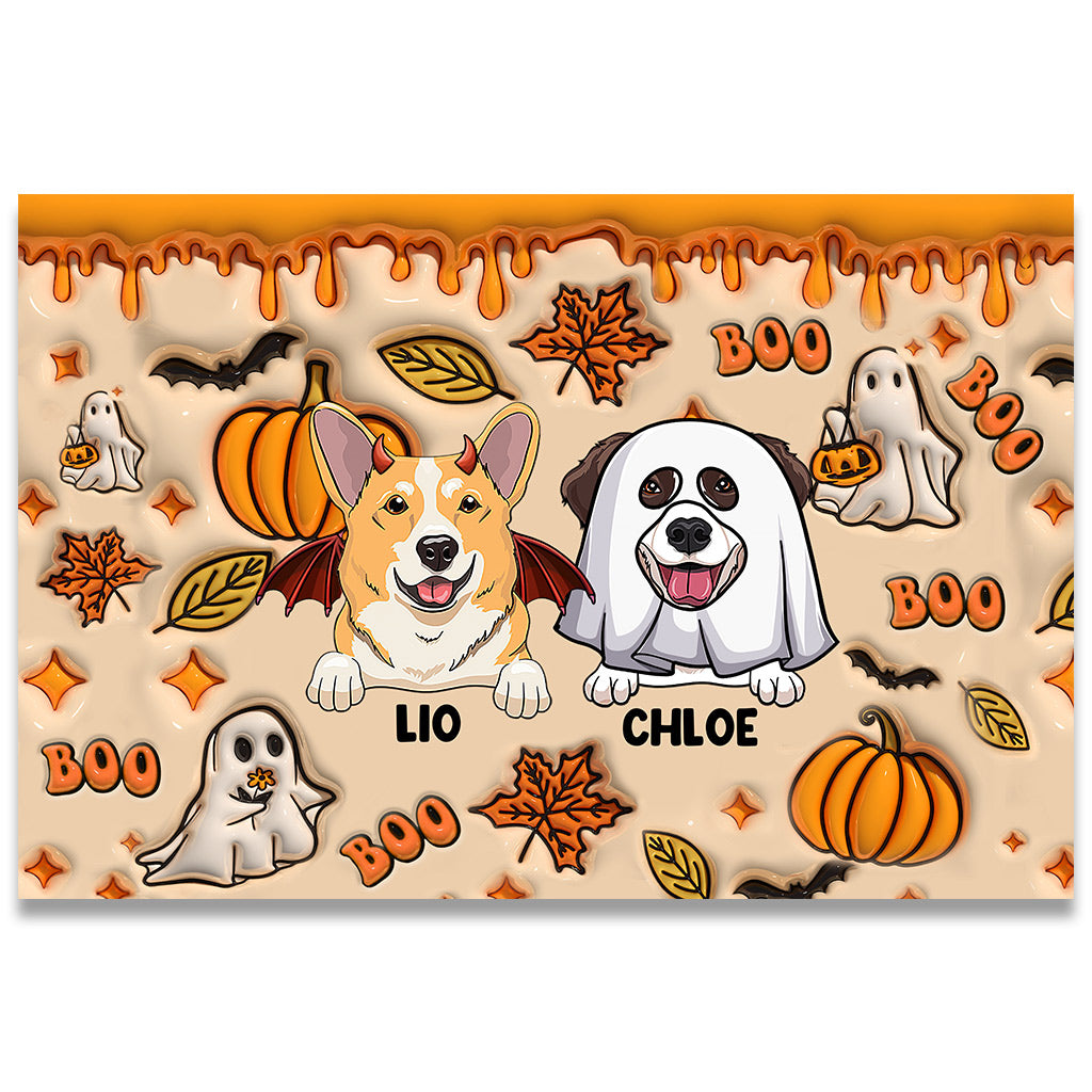 Boo - Tapis de porte personnalisé pour chien