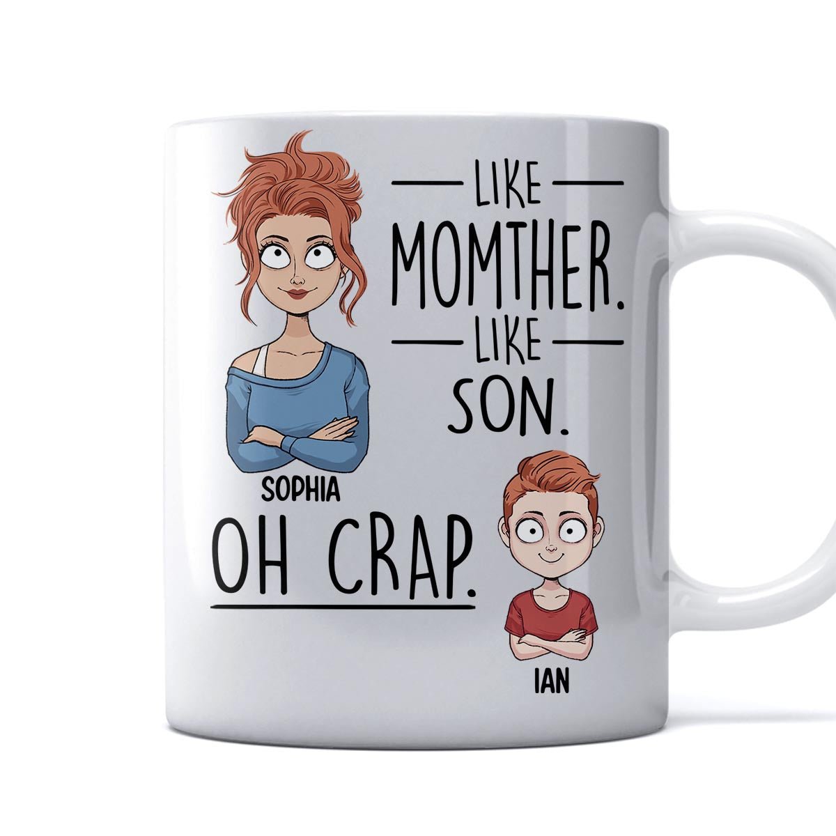 Tel père, telle fille, tel fils - Cadeau pour papa, maman, fils, fille - Mug personnalisé
